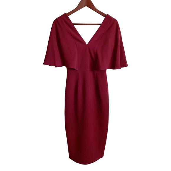 Dress the Population Louisa Dress Burgundy Red NEW XXS - Picture 3 of 9